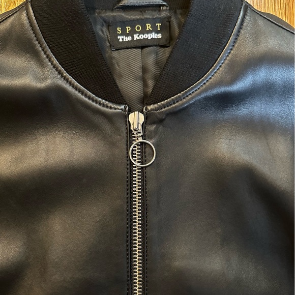 The Kooples Teddy Leather Varsity Jacket - Picture 6 of 13